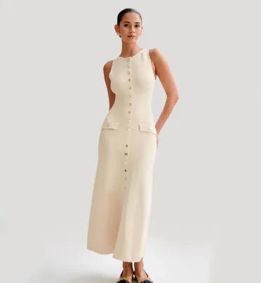 Chic Knit Sleeveless Maxi Dress