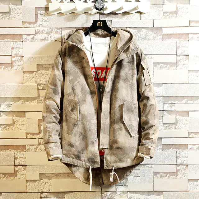 Camouflage Hooded Jacket - Autumn Military Style