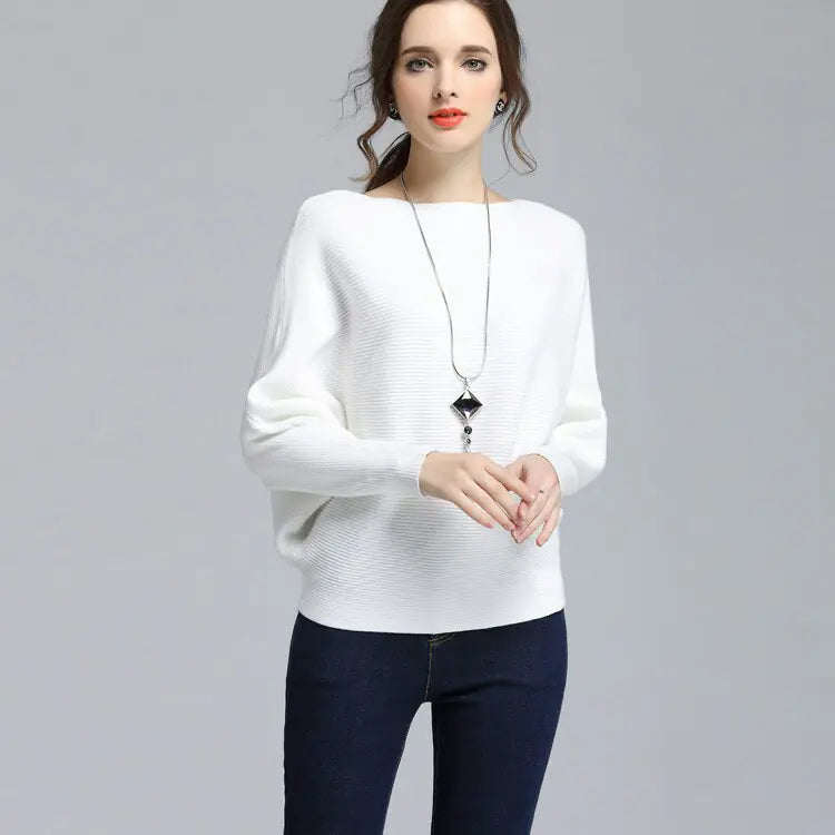 Chic Women's Long-Sleeve Knit Pullover
