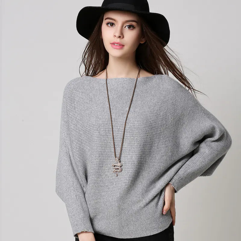 Chic Women's Long-Sleeve Knit Pullover